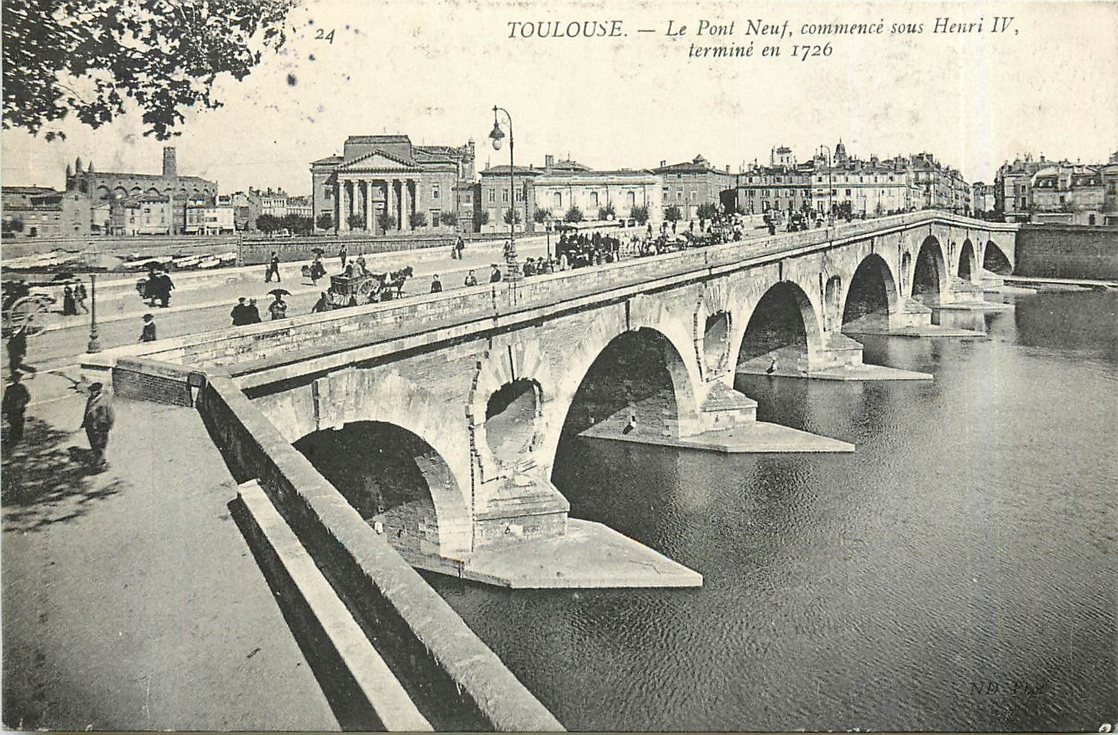 CPA TOULOUSE-Le Pont neuf commencé sous henri IV termine en 1926