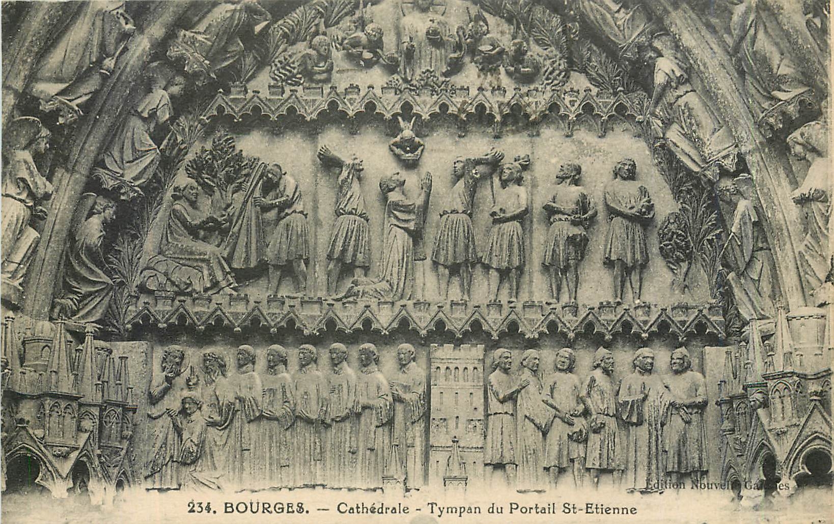 CPA BOURGES-Cathedrale-Tympan du Portail St Etienne