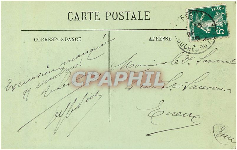 CPA MARSEILLE -Le Chateau d'If — Verso