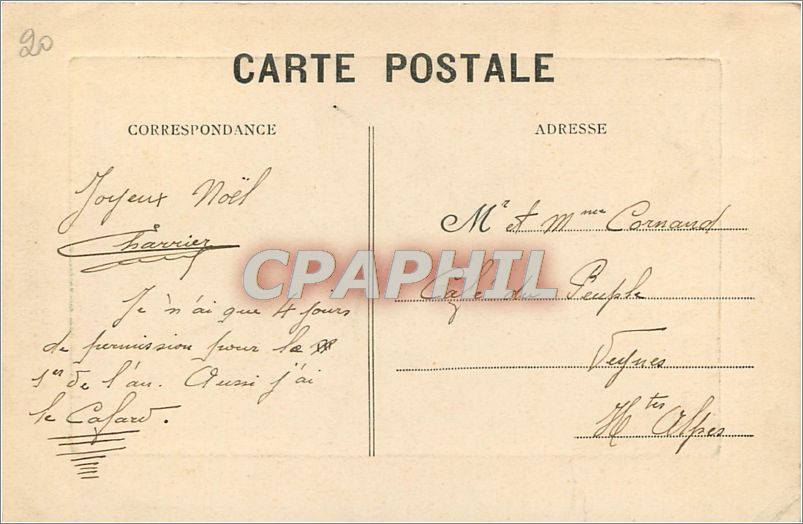 CPA La Venus aux hirondelles-rocher des Doms — Rückseite