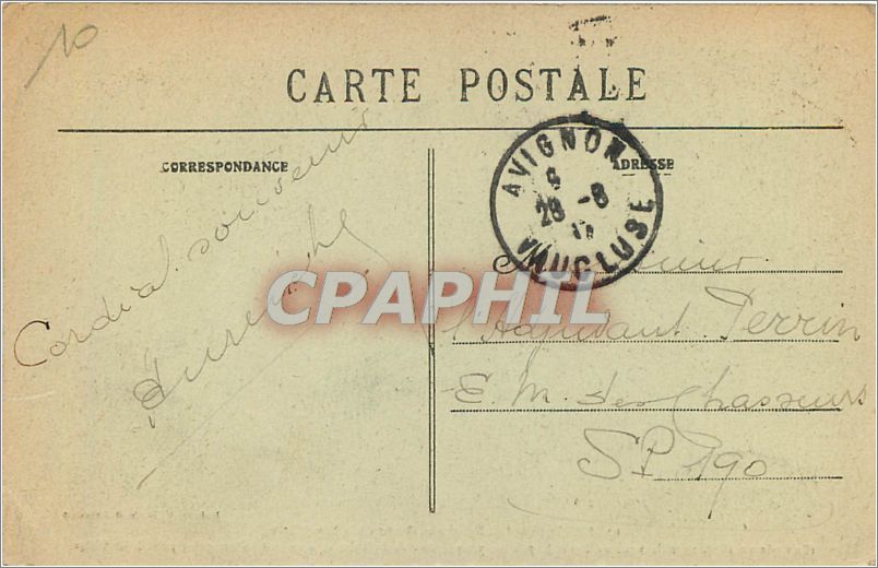 CPA AVIGNON-Les remparts  porte de la République(ouverte en 1863) sous le nom de Pore Napoléon et po — Rückseite
