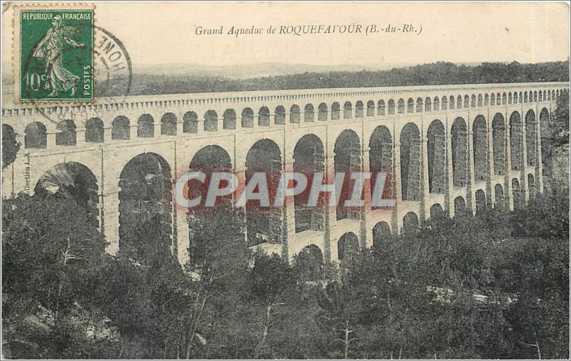 CPA Grand Aqueduc de ROQUEFAVOUR (B. DU Rh)