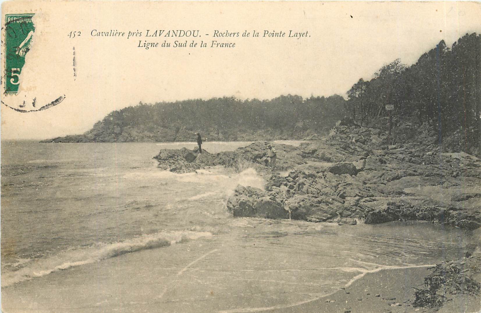 CPA Cavaliere pres LAVANDOU-Rochers de la Pointe Layet.Ligne du Sud de la France