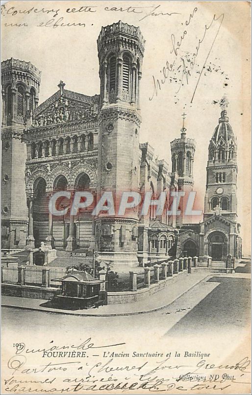 CPA FOURVIERE-L'ancien Sanctueire et la Basilique