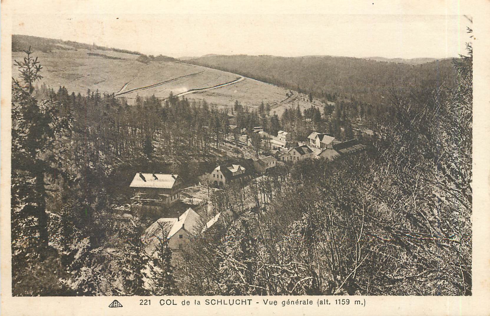 CPA COL de la SCHLUCHT-Vue générale (alt 1159m)e 