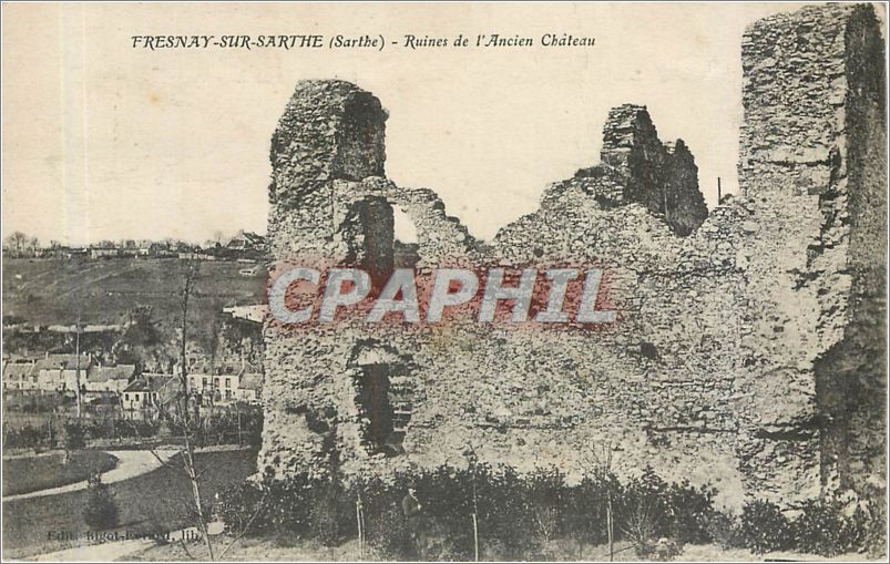 CPA FRESNAY-SUR-SARTHE (SARTHE)- Ruines de l'Ancien Chateau
