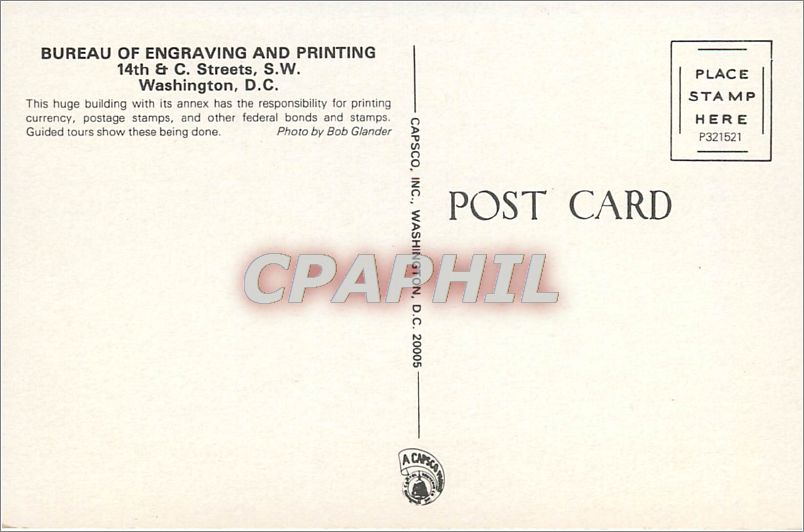 CPA Bureau des gravures — Back