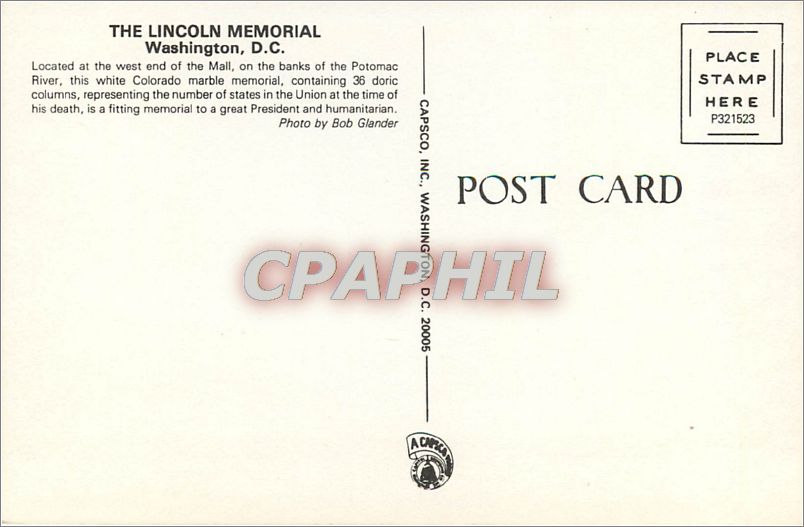 CPA Lincoln Memorial — Back