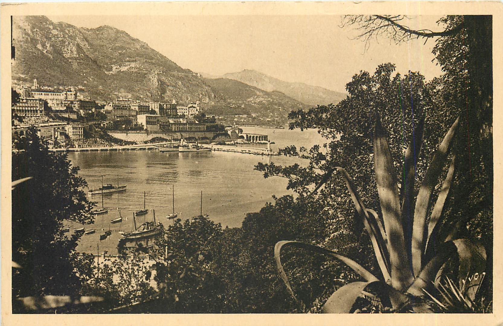CPA MONTE-CARLO (Principaute de Monaco) Vue prise des jardins de Monaco
