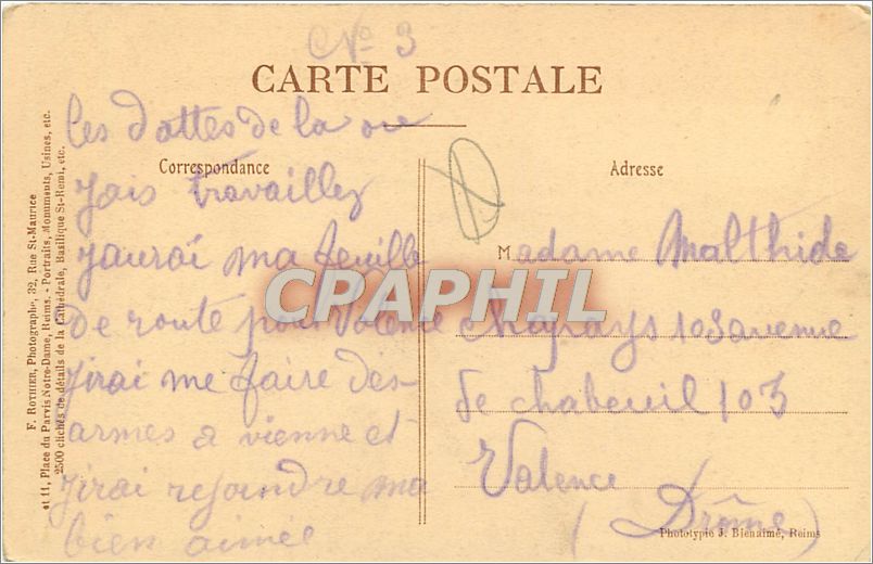 CPA REIMS-LA CATHEDRALE-Coté Sud-Vue Latérale — Verso