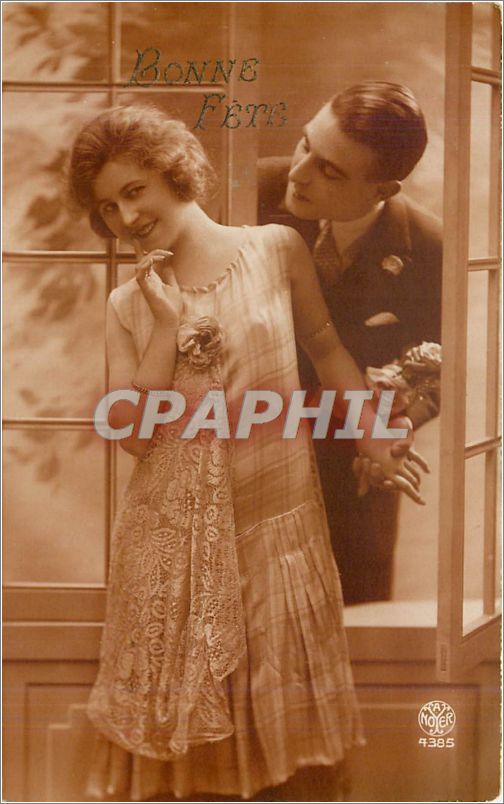 CPA VŒUX FEmme