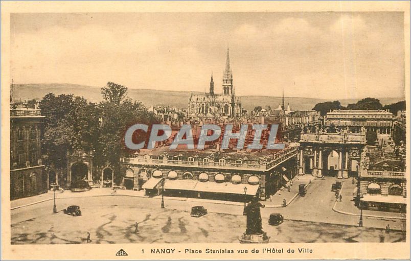 CPA NANCY-Place stanisias vue de l'Hotel de Ville