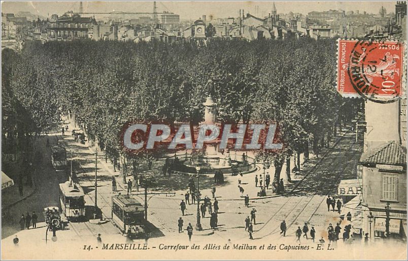 Marseille — Carrefour des Allées de Meilhan et des Capucines — E. L.