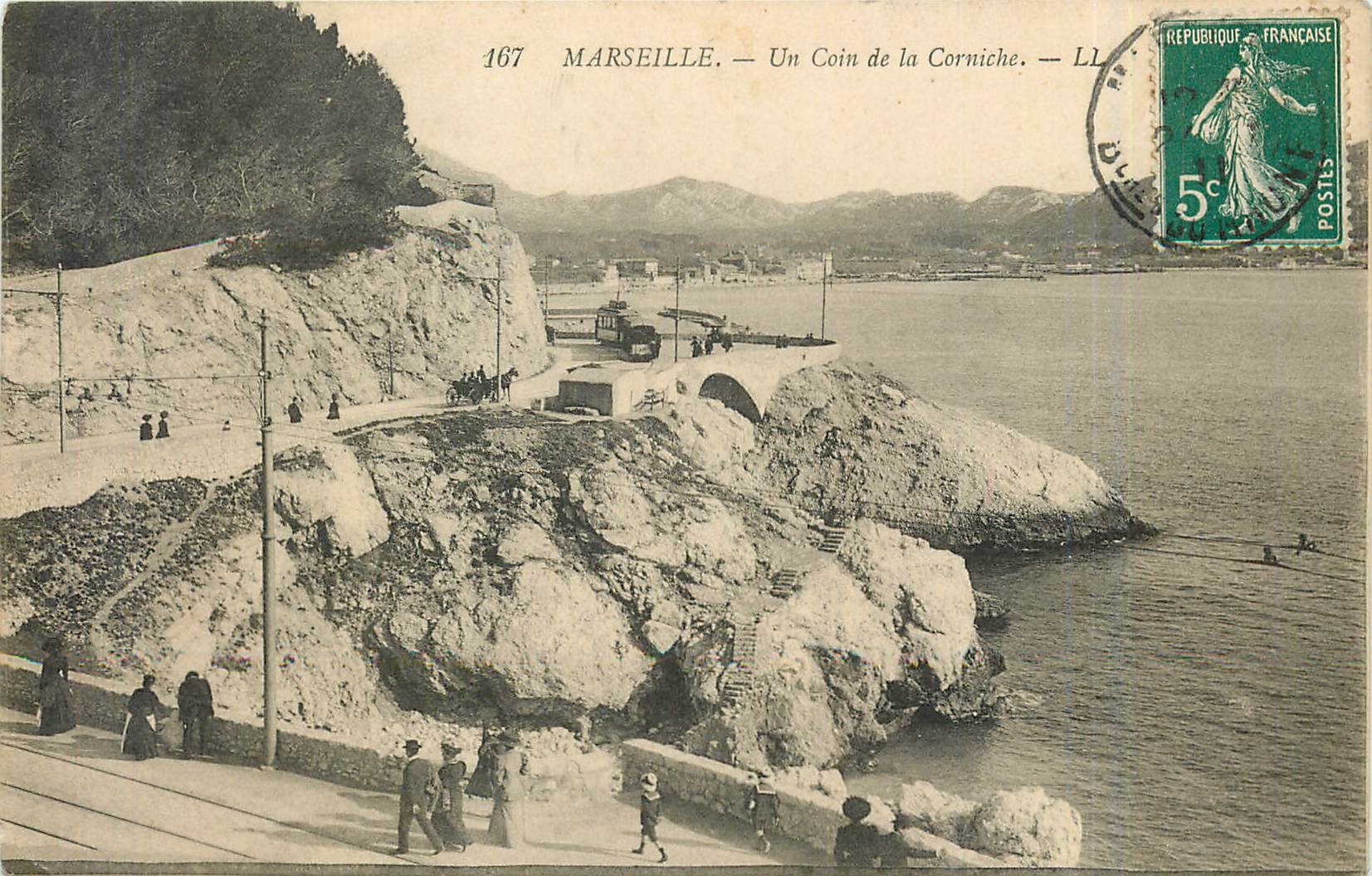 CPA MARSEILLE-Un Coin de la Corniche