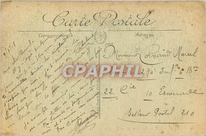 CPA MARSEILLE-La Corniche-Les Bains des catalans et vue sur le Phare — Rückseite