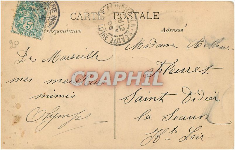 CPA MARSEILLE-Basilique de Notre Dame de la garde — Rückseite