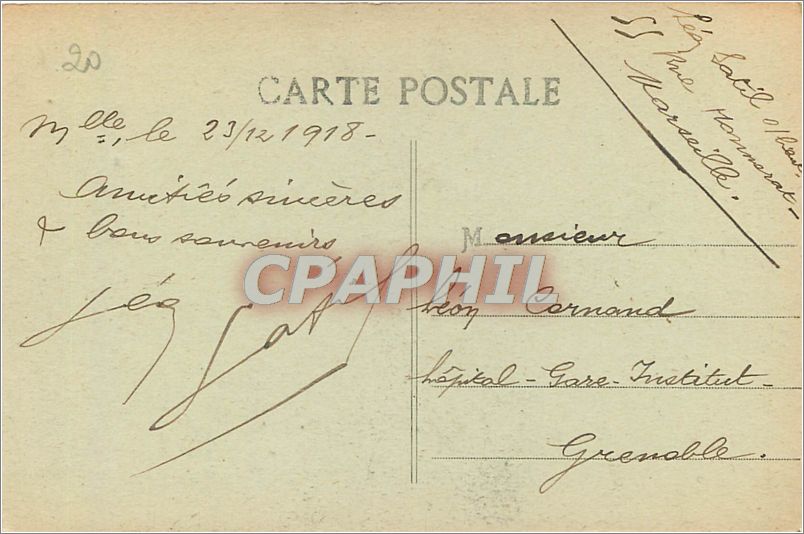 CPA MARSEILLE-Phare Sainte Marie Phare — Verso