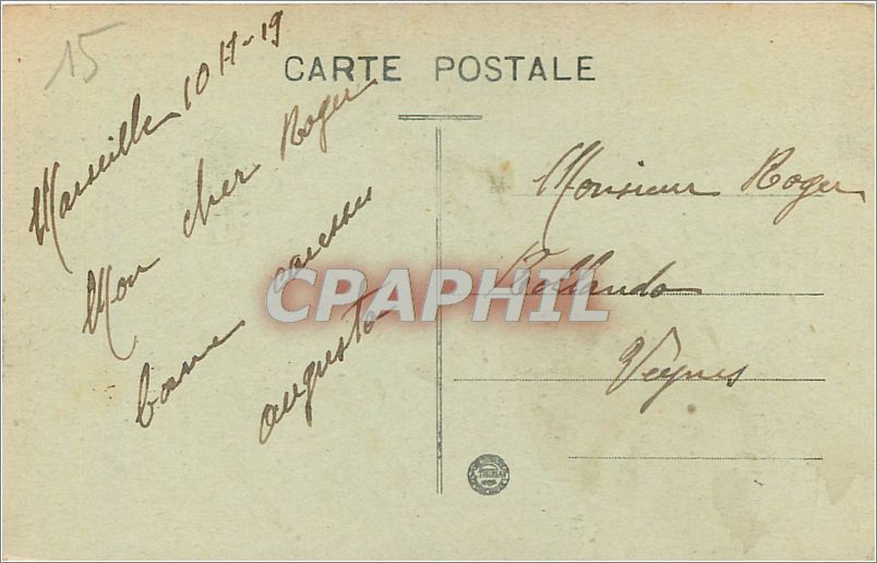 CPA MARSEILLE-Fontaine Cantini-J.F — Rückseite