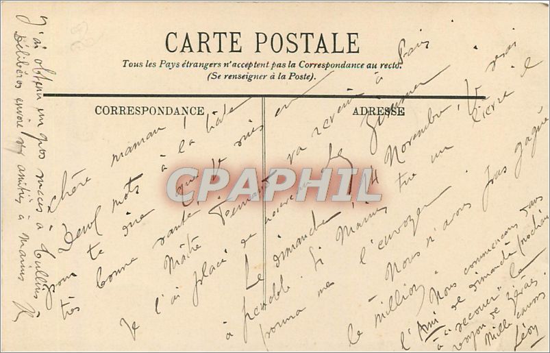 CPA PARIS-Le Foyer de l'Opera-LL — Rückseite