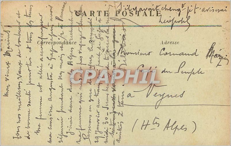 CPA PARIS-La gare du Nord et le Boulevard Denain-A.P — Rückseite
