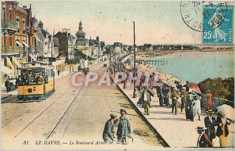 CPA LE HAVRE-Le Boulevard Alber 1er Tramway