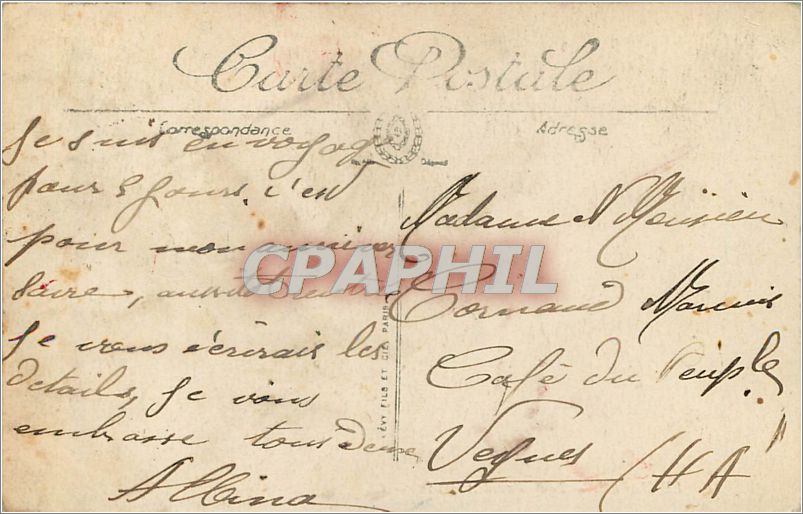 CPA LE HAVRE-Le Boulevard Alber 1er Tramway — Rückseite