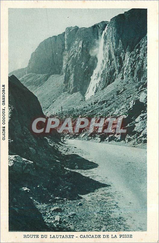 Route du Lautaret - Cascade de la Pisse — cliché Oddoux, Grenoble