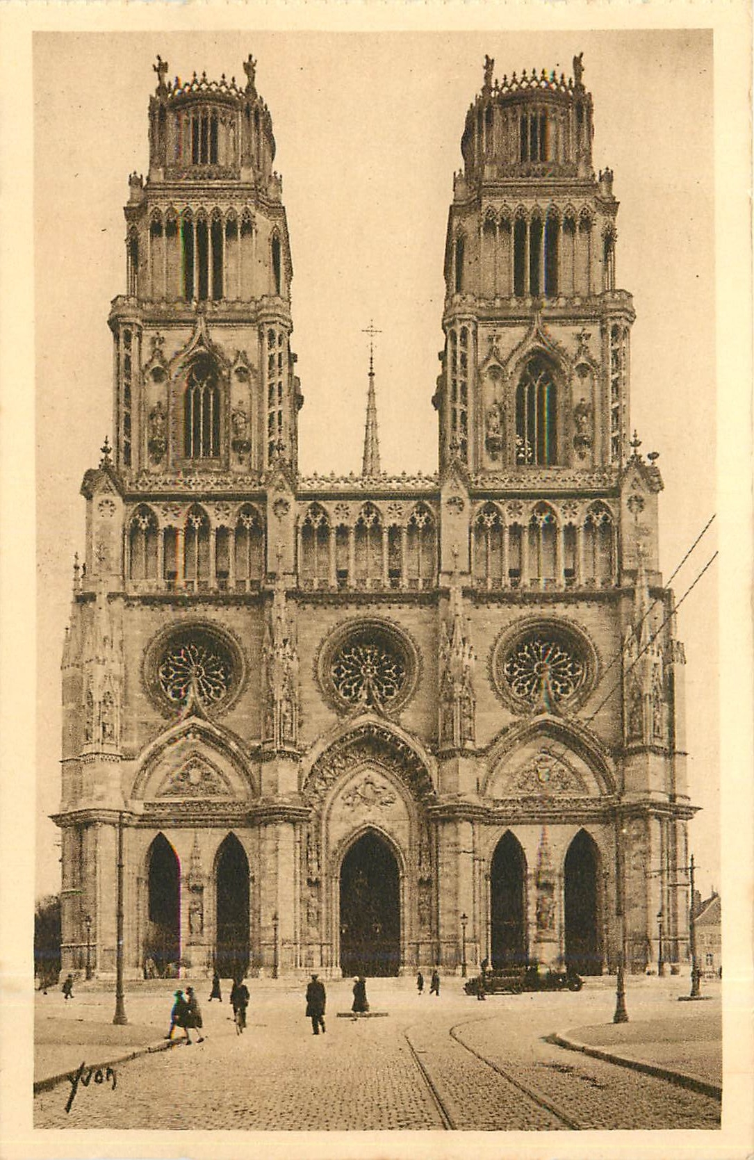 Orléans — Cathédrale Sainte-Croix (façade) — Les Éditions d'Art Yvon, Paris