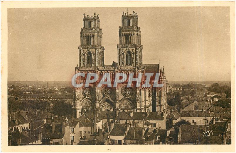 CPA LA DOUCE FRANCE-ORLEANS(La cathedrale Ste-Croix(Façade Sud Est)