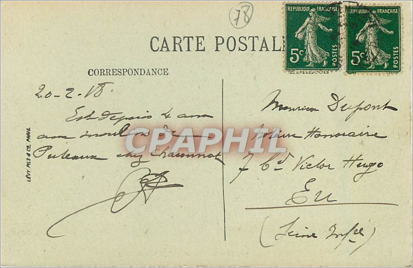 CPA SANT-GERMAIN EN-LAYE-La gare-Vue prise du Chateau-LL — Verso
