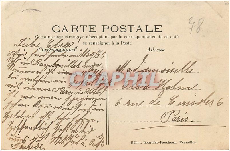 CPA Chateau de Rambouillet (S et O)-La tour francois 1er — Back