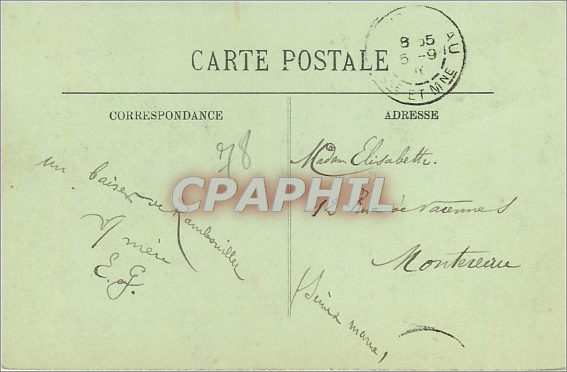 CPA RAMBOUILLET-Le Chateau (Façade Nord) — Back