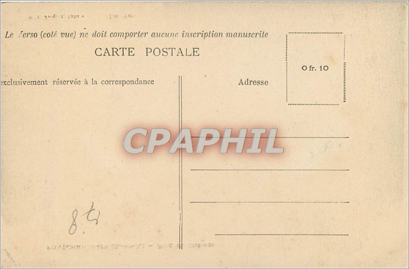 CPA PONTCHARTRAIN (S et o) Parc du Chateau — Rückseite