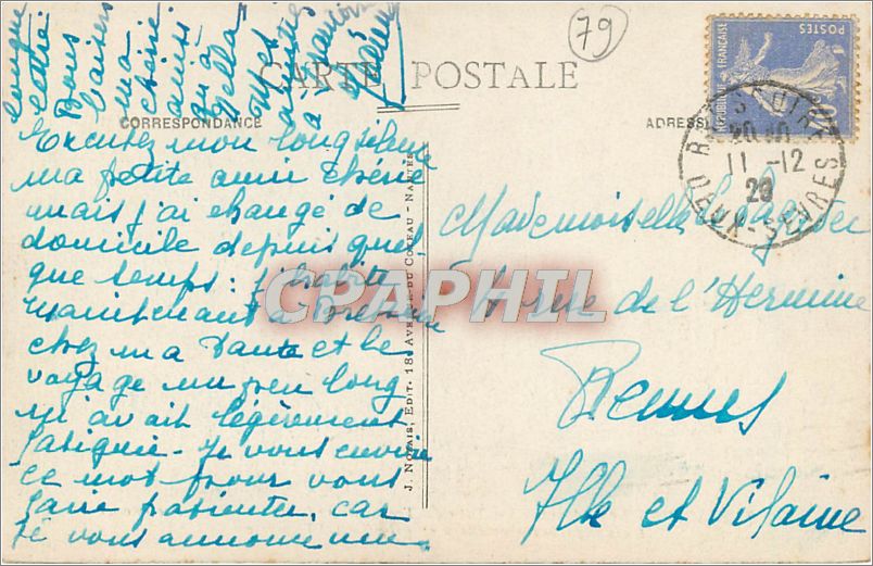 CPA BRESSUIRE-Le Chtaeau- La tour du trésor dans laquelle on admire encore trois superbes cheminées  — Rückseite