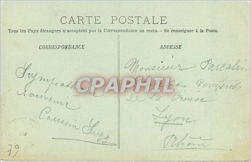 CPA NIORT-Vue sur la Sevre prise du Donjon — Rückseite