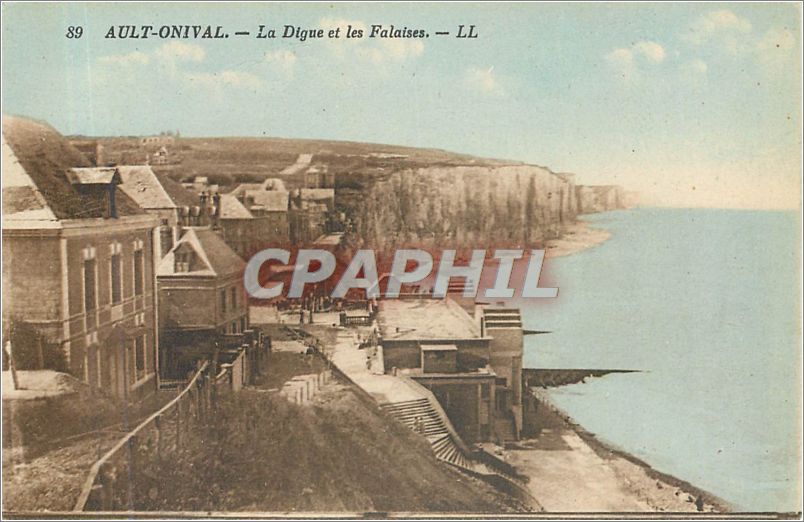 CPA AULT-ONIVAL- La Digue et les Falaises