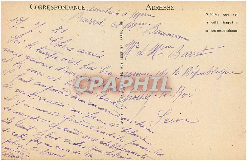 CPA AULT-ONIVAL- La Digue et les Falaises — Back