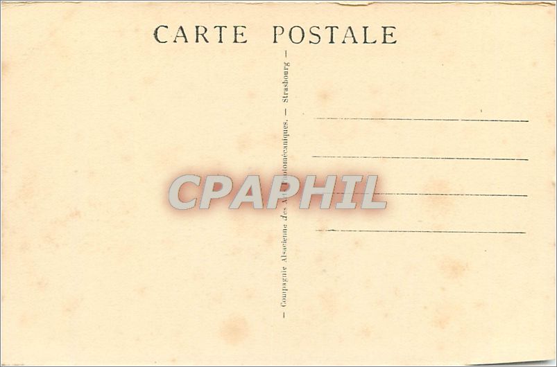 CPA STRASBOURG-Le palais des Rohan et la Cathedrale — Rückseite