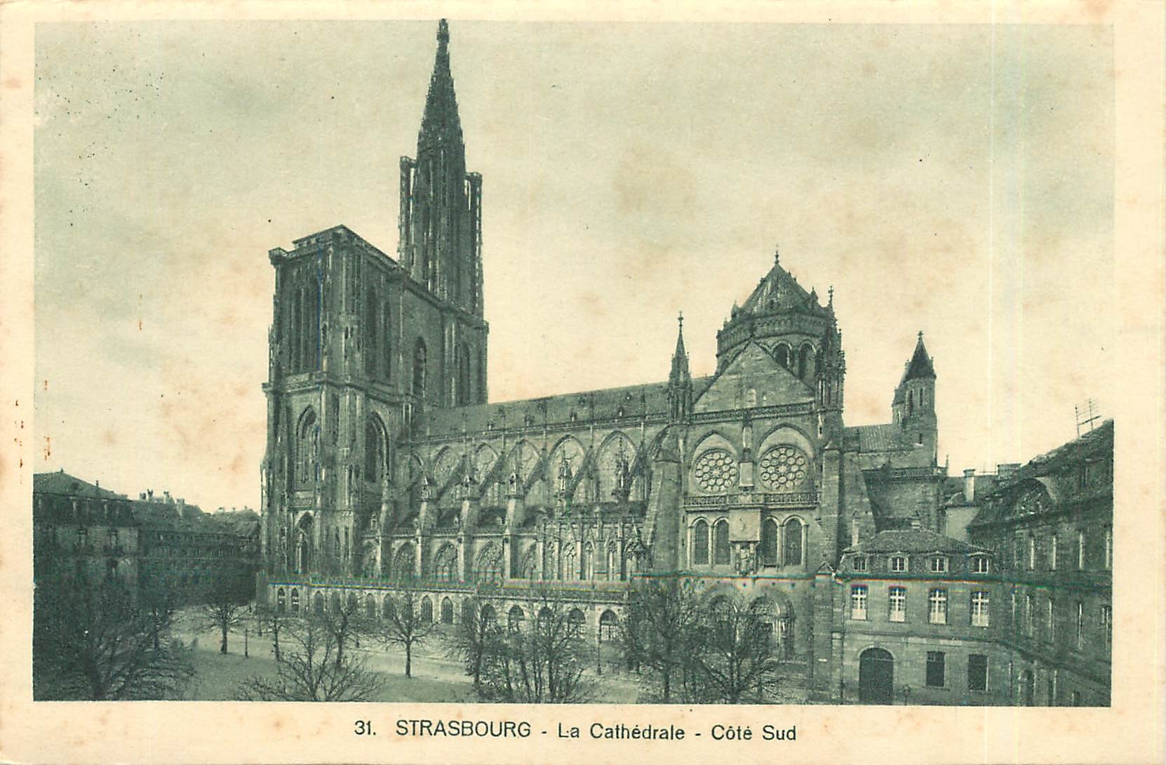 CPA STRASBOURG-la Cathedrale Cote Sud