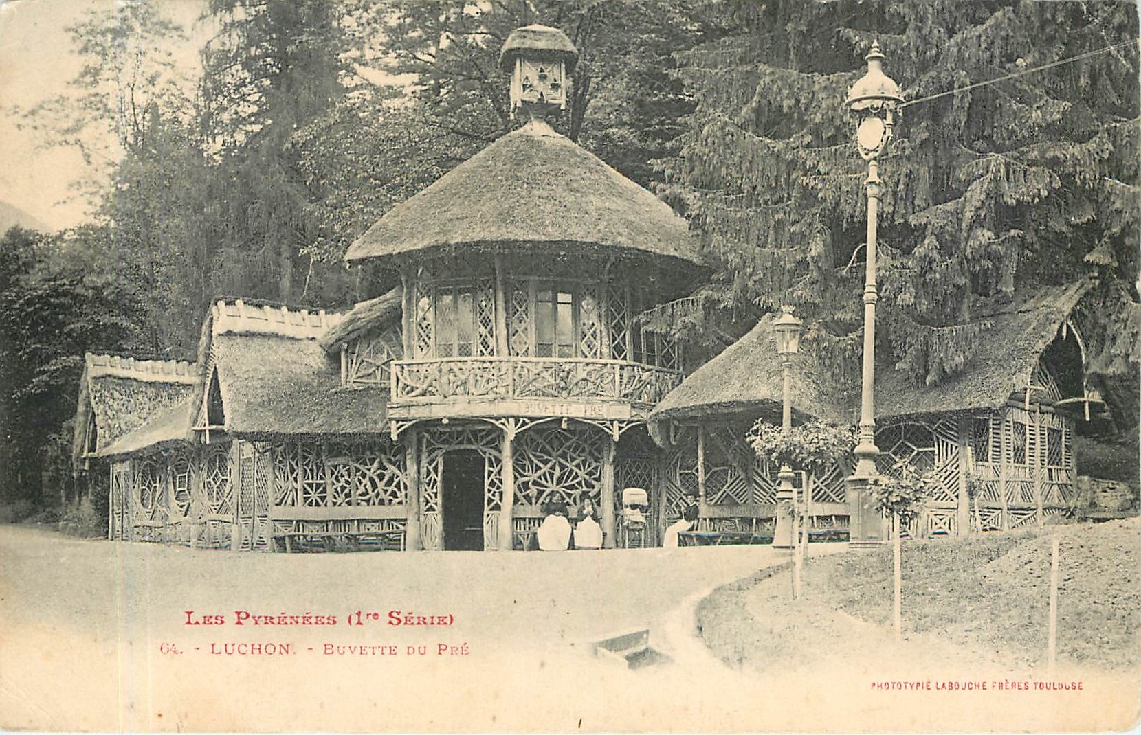 CPA LES PYRENEES (1ER SERIE) LUCHON BUVETTE DU PRE