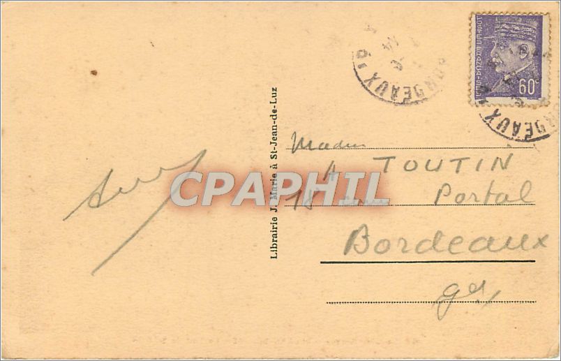 CPA La Cote Basque-St JEAN DE LUZ Le fort de SOCOA — Verso