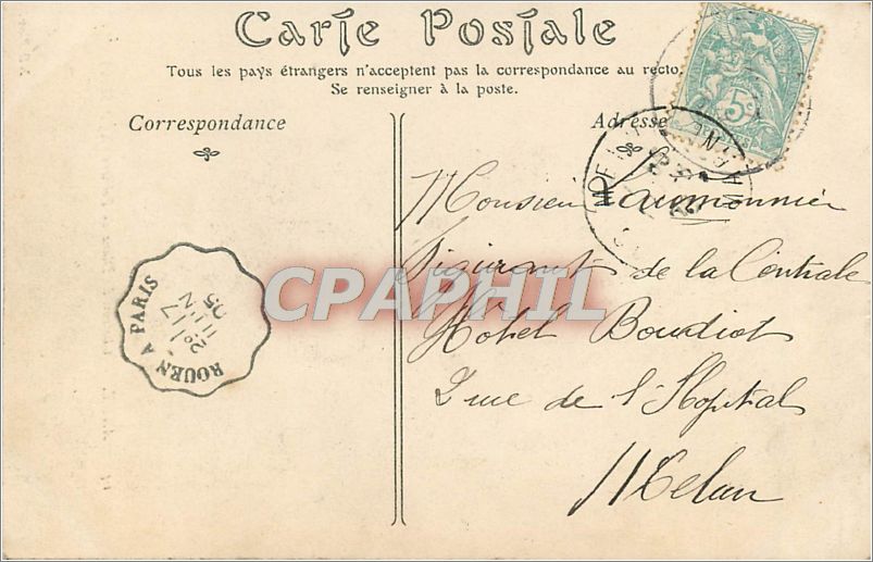 CPA ANET  Chateau de diane de Poitiers — Rückseite