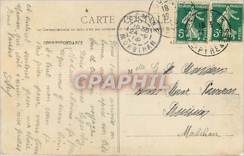 CPA LOURDES-La grotte Miraculeuse — Back