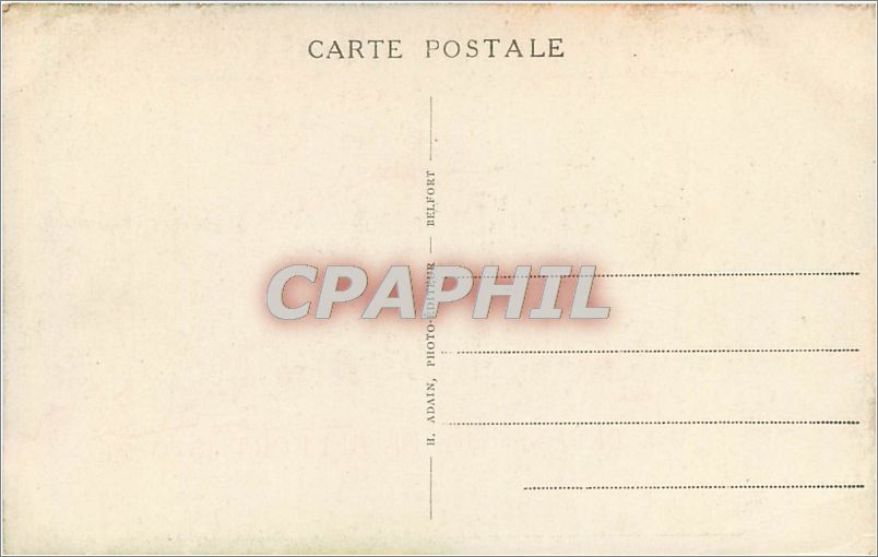 CPA bELFORT le Lion (oeuvre de Barthoidi) — Verso