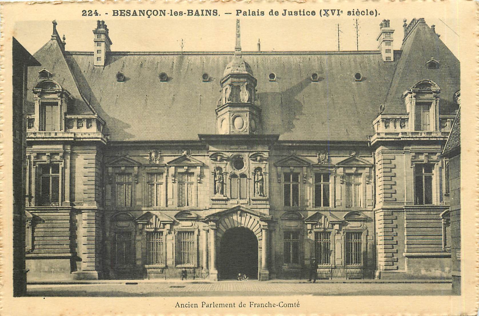 CPA BESANCON LES BAINS-PALAIS DE JUSTICE