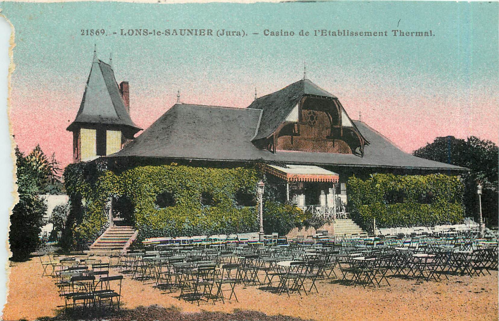 CPA LONS LE SAUNIER (JURA)-Casino de l'Etablissement Thermal