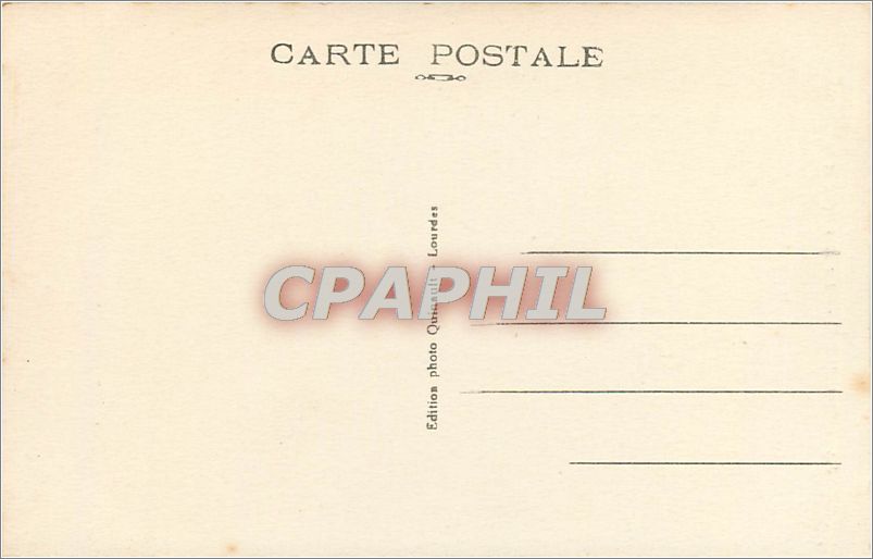 CPA LOURDES-La basilique et la grotte — Verso