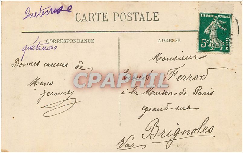 CPA GRENOBLE- Avenues de la Gare et Alsace-lorraine-Les Alpes-LL Tramway — Rückseite