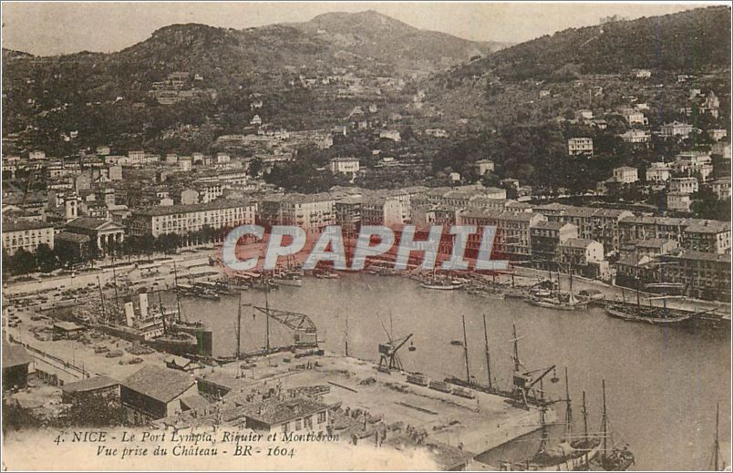 CPA Nice Le Port Lympia Riqufer et Montboron Vue prise du Chateau 
