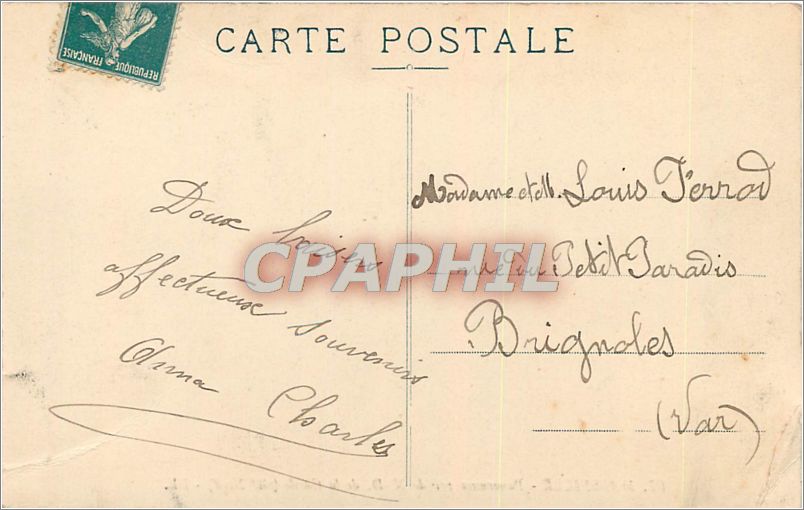 CPA Marseille Panorama pris de ND de la Garde Cote Nord  — Rückseite